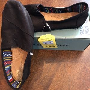 Toms size 10 black